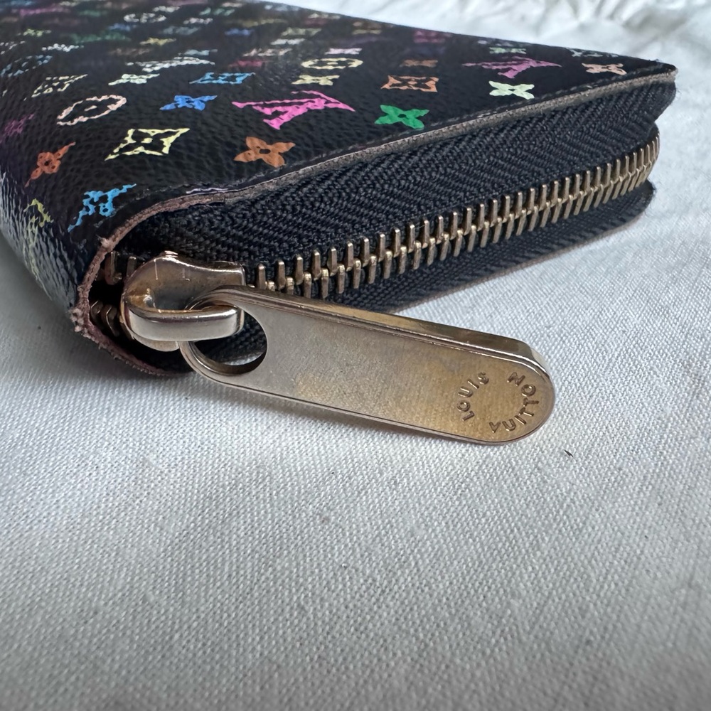 Louis Vuitton Black Multicolor Monogram Zip Wallet - Picture 3 of 13